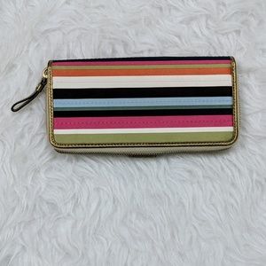 Coach Striped Satin Wallet